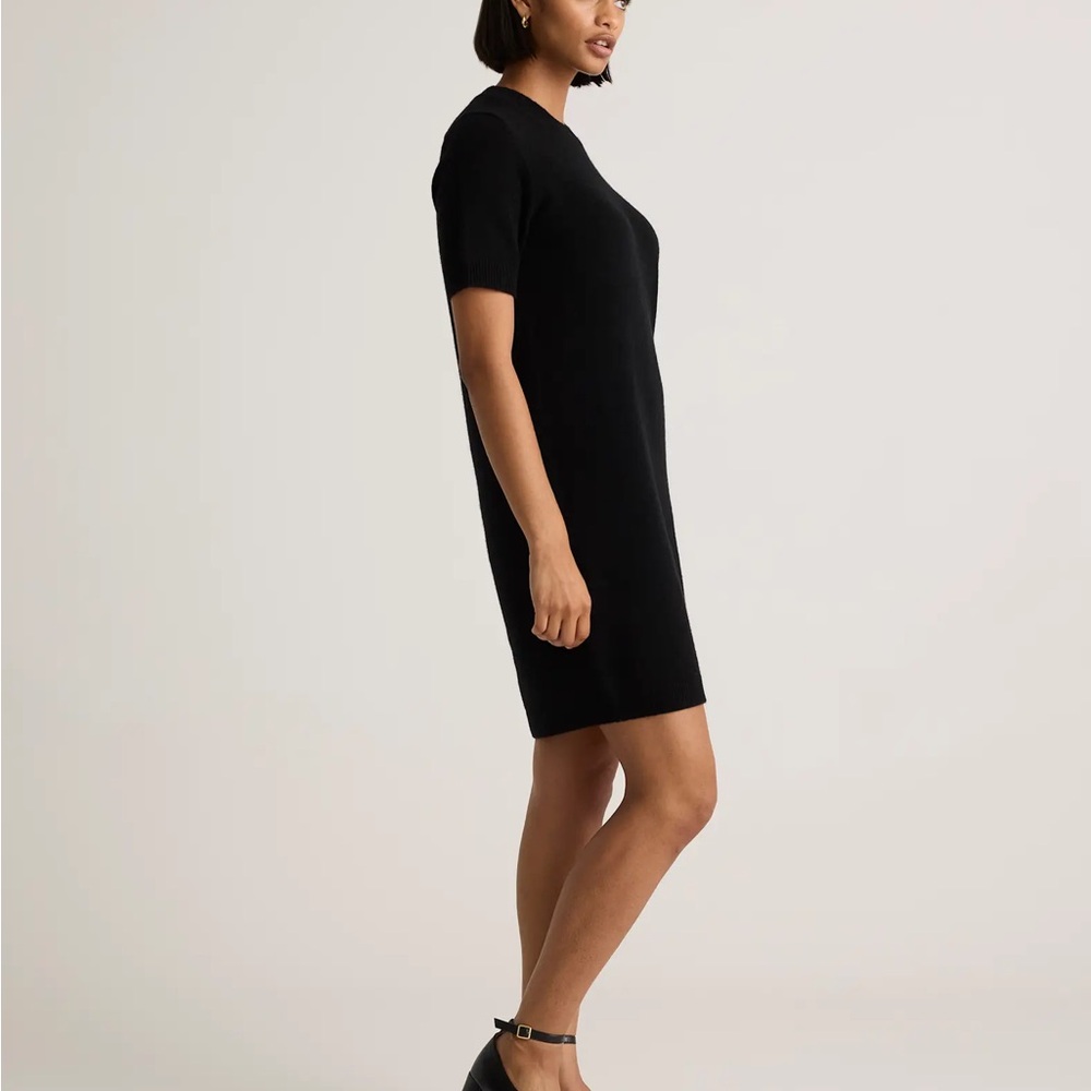 Quince Mongolian Cashmere Short Sleeve Mini Dress Medium